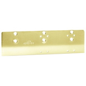 LCN 4040XP-18G 632 Drop Plate, Locates Top Jamb Mounted Closer Flush with Top of Head Frame Face in Flush Ceiling Condition, Bright Brass Finish
