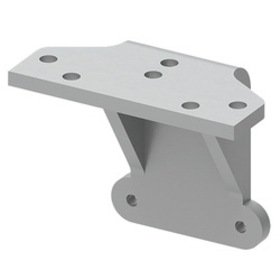 LCN 4040XP-62A 652 Auxiliary Shoe, Requires a Top Rail of 7", Satin Chrome Finish