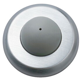 Rockwood 406 US26D Convex Wrought Wall Stop, 1" Projection, 2-1/2" Diameter, Plastic Toggle Fastener, Satin Chrome Finish