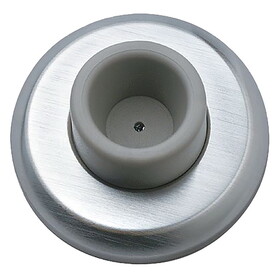Rockwood 409 US26D Concave Wrought Wall Stop, 1" Projection, 2-1/2" Diameter, Plastic Toggle Fastener, Satin Chrome Finish