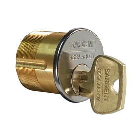 Sargent 41 LA 32D 0-BITTED 1-1/8" Mortise Cylinder, LA Keyway, 0-Bitted, Satin Stainless Steel