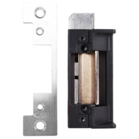 RCI 4114-05 32D Electric Strike, 4-7/8 In. Faceplate, For 3/4 In. Projection Latches, 12 VAC/DC, Fail Secure, Satin Stainless Steel
