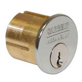 Sargent 42 RA 32D 1-1/4" Mortise Cylinder, RA Keyway, Satin Stainless Steel