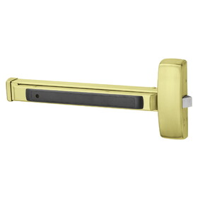Sargent 8804E 4 Grade 1 Rim Exit Bar, Wide Stile Pushpad, 32" Device, Night Latch Function, Hex Key Dogging, Satin Brass Finish, Field Reversible