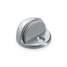 Rockwood 441 US26D Low Dome Stop, 1-1/8" Height, 1-7/8" Diameter, Lead Anchor Fastener, Satin Chrome Finish