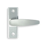 Adams Rite 4560-601-130 Flat Lever Trim without Return, ADA compliant design, For 1-3/4 In. to 2 In. Thick Door, RH or RHR, Satin Aluminum Paint