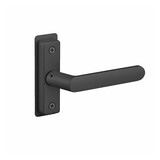 Adams Rite 4568-501-119 Flat Euro Lever Trim without Return, For 1-3/4 In. to 2 In. Thick Door, LH or LHR, Satin Black Paint