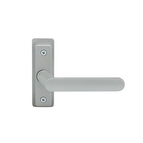 Adams Rite 4568-601-130 Flat Euro Lever Trim without Return, For 1-3/4 In. to 2 In. Thick Door, RH or RHR, Satin Aluminum Paint