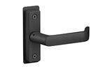 Adams Rite 4569-501-119 Flat Euro Lever Trim with Return, For 1-3/4 In. to 2 In. Thick Door, LH or LHR, Satin Black Paint