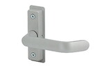 Adams Rite 4569-501-130 Flat Euro Lever Trim with Return, For 1-3/4 In. to 2 In. Thick Door, LH or LHR, Satin Aluminum Paint