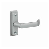Adams Rite 4569-601-130 Flat Euro Lever Trim with Return, For 1-3/4 In. to 2 In. Thick Door, RH or RHR, Satin Aluminum Paint