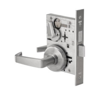 BEST 45H0L15H626 Grade 1 Privacy Mortise Lock, 15 Lever, H Rose, Non-Keyed, Satin Chrome Finish, Field Reversible