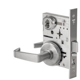 BEST 45H7A15H626 Grade 1 Office Mortise Lock, 15 Lever, H Rose, SFIC Housing Less Core, Satin Chrome Finish, Field Reversible