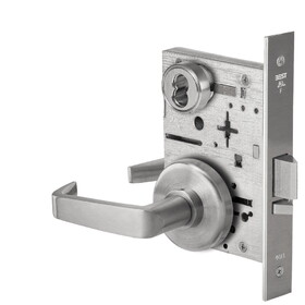 BEST 45HW7DEU15H626RQE12V Fail Secure, 12V, Electrified Mortise Lock, 15 Lever, H Rose, Request to Exit, Satin Chrome