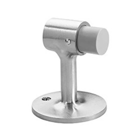 Rockwood 471 US26D Door Stop, 3" Height, 2-1/2" Diameter Base, Plastic and Lead Anchor Fasteners, Satin Chrome Finish