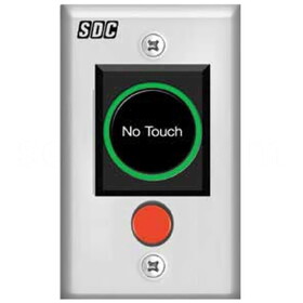 SDC 474MU Infrared Touchless Sense Switch Exit Switch with Manual Override Button, Satin Stainless Steel