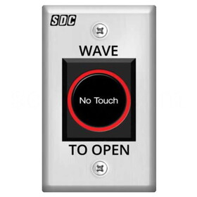 SDC 474U Sanitary, No Touch, Wave-to-Exit Switch, Single Gang, DPDT, "No Touch Exit"