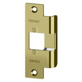 Trine 478-3 3000 Series Faceplate, 4-7/8" x 1-1/4", Bright Brass