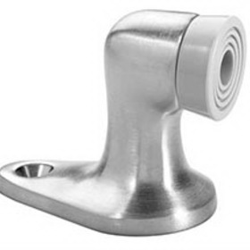 Rockwood 482 US26D Door Stop, 2-1/8" Projection, 1-1/2" by 2-1/2" Base, Plastic and Lead Anchor Fasteners, Satin Chrome Finish