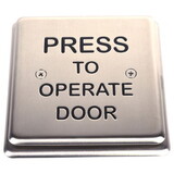 Norton 501 Stainless Steel Push Plate Door Switch, 4-1/2
