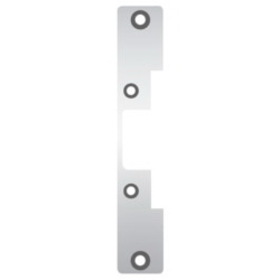 HES 503 629 Faceplate Only, 5000/5200 Series, 6-7/8" x 1-1/4", Flat with Radius Corners, Bright Stainless Steel