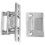 Rockwood 590 US26D Roller Latch, 1" by 3-3/8" Latch Face, 1-11/16" by 2-1/4" Strike, Solid Nylon Roller, Satin Chrome Finish