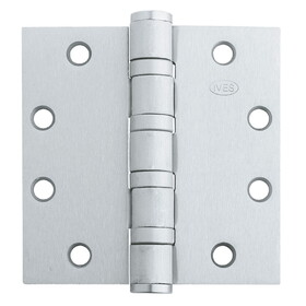 Ives 5BB1HW 4.5X4.5 652 NRP 5-Knuckle Ball Bearing Hinge,Heavy Weight,4-1/2" x 4-1/2",Non-Removable Pin,Satin Chrome Finish