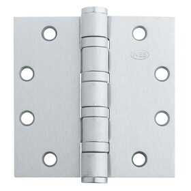 Ives 5BB1HW 4.5X4.5 652 5-Knuckle Ball Bearing Hinge,Heavy Weight,4-1/2" x 4-1/2",Satin Chrome Finish