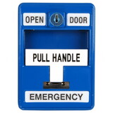 Dortronics 6510/BL-S35XCS 6500 Series Emergency Pull Station, Pull Station with 2 SPDT (Form C) Switches, Local Piezo 12/24 VDC, Blue Enamel Finish