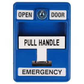 Dortronics 6510/BL-S35 6500 Series Emergency Pull Station, Pull Station with 2 SPDT (Form C) Switches, Blue Enamel Finish