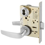 Sargent 70-8204 LNB 26D Storeroom or Closet Mortise Lock, LN Rose, B Lever, SFIC Prep Less Core, Satin Chrome