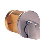 Kaba Ilco 7011TK9-26D Turn Knob Rim Cylinder, Satin Chrome