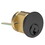 Kaba Ilco 7075SC10-29-KA2 Rim Cylinder with Screw Cap, 5-Pin, Schlage C Keyway, Keyed Alike in Pairs, Black