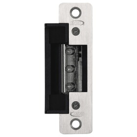 RCI 7104-01 32D Electric Strike, 4-7/8 In. Round Corner Faceplate, For 3/4 In. Projection Latches, 11-16 VAC, Fail Secure, Satin Stainless Steel
