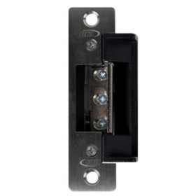 RCI 7104-05D 32D Electric Strike, 4-7/8 In. Round Corner Faceplate, For 3/4 In. Projection Latches, 12 VDC, Fail Secure, Satin Stainless Steel