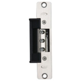 RCI 7104-08D 32D Electric Strike, 4-7/8 In. Round Corner Faceplate, For 3/4 In. Projection Latches, 24 VDC, Fail Secure, Satin Stainless Steel