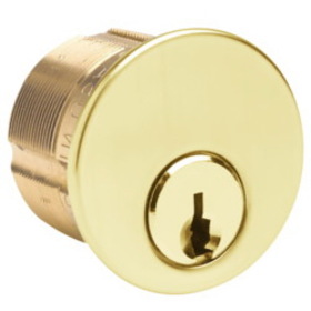 Kaba Ilco 7165SC2-03-KA2 1" Mortise Cylinder, 5-Pin, Schlage C Keyway, Adams Rite (863A) Cam, Keyed Alike in Pairs, Bright Brass