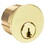 Kaba Ilco 7205SC1-03-KD 1-1/4" Mortise Cylinder, 5-Pin, Drilled 7, Schlage C Keyway, Standard (863G) Cam, Keyed Different, Bright Brass