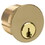 Kaba Ilco 7185SC1-05-KD 1-1/8" Mortise Cylinder, 5-Pin, Drilled 6, Schlage C Keyway, Standard (863G) Cam, Keyed Different, Antique Brass