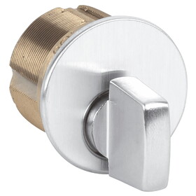 Kaba Ilco 7241TK2-26D 1-1/2" Turn Knob Mortise Cylinder,Adams Rite (863A) Cam,Satin Chrome