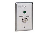 SDC 728L3 Key Switch, 2 Keys, Single Gang, Reset/ Manual Power Up/ Sustained Bypass, LED Status Indicator, Satin Stainless Steel