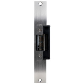 RCI 7319-06 32D Electric Strike, 9 In. Faceplate, For 3/4 In. Projection Latches, 12 VDC, Fail Safe, Satin Stainless Steel