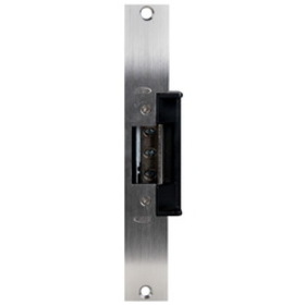 RCI 7319-09 32D Electric Strike, 9 In. Faceplate, For 3/4 In. Projection Latches, 24 VDC, Fail Safe, Satin Stainless Steel