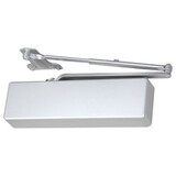 Norton 7500 689 Grade 1 Tri Mount Door Closer, Push or Pull Side, Regular Arm, Size 1 to 6, Plastic Cover, Aluminum Painted Finish, Non-Handed