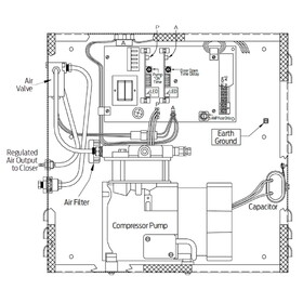 LCN 7981ES Self Contained Control Box/Compressor with Electric Strike Relay for Single Door Applications