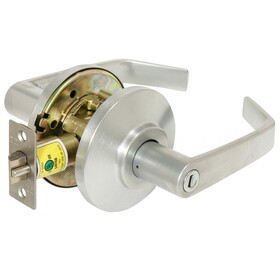 BEST 7KC30L15DS3626 Grade 2 Privacy Cylindrical Lock, 15 Lever, Non-Keyed, Satin Chrome Finish, Non-handed