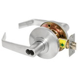 BEST 7KC37D15DS3626 Grade 2 Storeroom Cylindrical Lock, 15 Lever, SFIC Less Core, Satin Chrome Finish, Non-handed