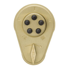 DormaKaba 9020000-04-41 Combination Deadbolt, 1-3/8" to 1-1/2" Thick Doors, Satin Brass