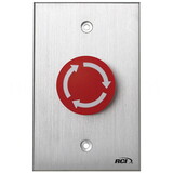 RCI 919-MA 28 Rotary Release Button, Maintained, Brushed Aluminum