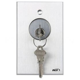 RCI 960-MA 28 Tamper Resistant Keyswitch, Maintained, Brushed Aluminum